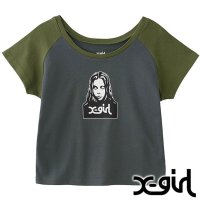 X-girl/エックスガール X－girl FACE RAGLAN S/S BABY TEE WHITE ホワイト 白 [105252011001]/508145215