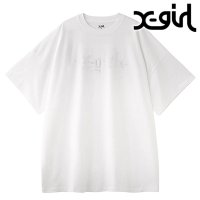 X-girl/エックスガール X－girl RHINESTONE STARDUST LOGO S/S TEE DRESS WHITE ホワイト 白 [105252041009/508145221