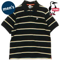 CHUMS/チャムス CHUMS M Booby Border Polo Shirt Black－Sunset [CH02－1241]/508145249
