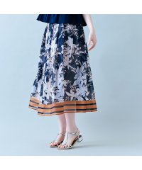 Audie a Muses/フラワー×ボーダープリントスカート/508145526