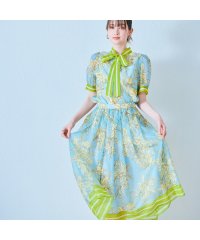 Audie a Muses/フラワー×ボーダープリントスカート/508145526