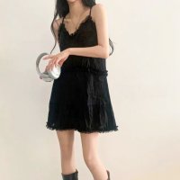 Private Beach/プライベートビーチ privatebeach シアーフリルティアードミニキャミワンピース/508145657