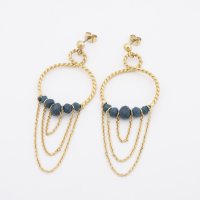 AGATHA PARIS/アガタ パリ AGATHA PARIS リベルタロングピアス、ビーズ&チェーン、コーラル／ゴールド/508145744