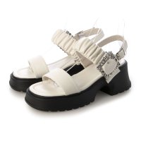 Mafmof/マフモフ Mafmof Realta(レアルタ)6.5cmソールビジューストラップ厚底サンダル/508145891