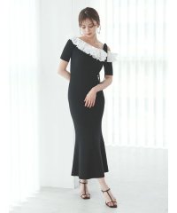 SNIDEL/アシメプリーツカラーニットワンピース/508146174