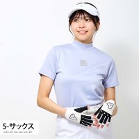 TopIsm/トップイズム TopIsm ゴルフウェア レディース モックネック gs GOLF ポロシャツ ハイネック 半袖 ストレッチ 高周波シルバーロゴ トップス 無地/508146177
