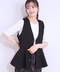 SHOO・LA・RUE　DRESKIP/シューラルー／ドレスキップ SHOO・LA・RUE/DRESKIP 麻混ペプラムベスト/508146838