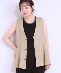 SHOO・LA・RUE　DRESKIP/シューラルー／ドレスキップ SHOO・LA・RUE/DRESKIP 麻混ペプラムベスト/508146838