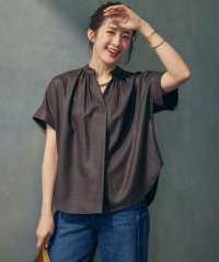 23区/【接触冷感/UVカット】ドライスラブストレッチ スキッパー ブラウス/508147124