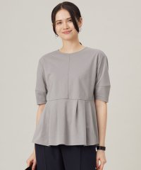 JIYU-KU（SMALL SIZE）/【接触冷感・UVカット・吸水速乾・抗菌防臭・洗える】ハイツイストポンチペプラム カットソー/508147139
