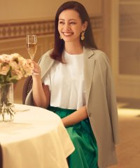 JIYU-KU(LARGE SIZE)/【カタログ掲載・接触冷感・UVカット・吸水速乾・抗菌防臭・洗える】ハイツイストポンチフレアディティール カットソー/508147146
