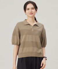 JIYU-KU /【カタログ掲載・洗える】ペーパーブレンドスキッパーポロ ニット/508147158