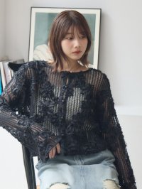 RETRO GIRL/レトロガール RETRO GIRL フラワーメッシュカーデ/508147239