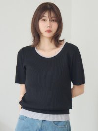 RETRO GIRL/レトロガール RETRO GIRL 配色レイヤード半袖NT/508147241