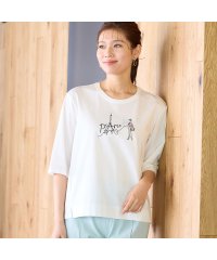LOBJIE/【洗える】Lobin エッフェル塔柄Tシャツ/508147403