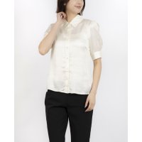 GAUDI/ガウディ GAUDI レーヨンサテン半袖シャツブラウス/508147936