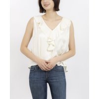 GAUDI/ガウディ GAUDI レーヨンサテンフリルポイントノースリブラウス/508147937