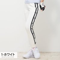 TopIsm/トップイズム TopIsm ゴルフパンツ レディース ゴルフウェア gs GOLF スウェットジャージ リブロゴライン切替 スリムスキニー おしゃれ 秋冬 春夏/508148082
