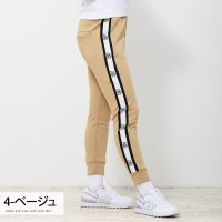 TopIsm/トップイズム TopIsm ゴルフパンツ レディース ゴルフウェア gs GOLF スウェットジャージ リブロゴライン切替 スリムスキニー おしゃれ 秋冬 春夏/508148082