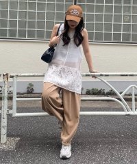 NICE CLAUP/OLIVE des OLIVE OUTLET/【NUNIFE】レイヤードにおすすめ、2WAY立体チュールキャミワンピ/508148100