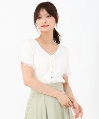 MISCH MASCH/ミッシュマッシュ MISCH MASCH 2025春夏新作 シアーフリル重ね着風2wayニット/508148122