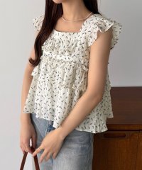 callautia/カラウティア callautia callautia 花柄ノースリーブフリルトップス/508148168