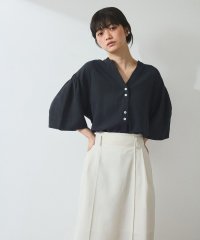 ADAM ET ROPE'/【WEB限定】リネン混フレアースリーブシャツ/508148179