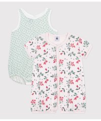 PETIT BATEAU/ショートロンパース２枚組/508148190