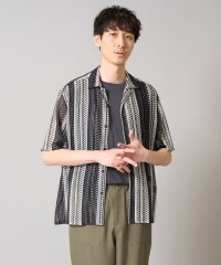 a.v.v (MEN)/【洗える】ランダムストライプ五分袖オープンカラーシャツ/508004930