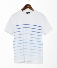 【洗える】グラデーションマリンボーダーTシャツ