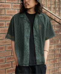 VENCE　EXCHANGE/メッシュ総柄半袖シャツ/508069990