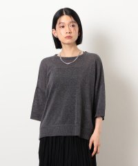 COMME CA ISM /リネン混 5分袖ニット/508111578