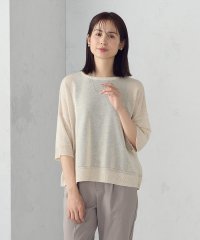 COMME CA ISM /リネン混 5分袖ニット/508111578