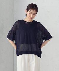 COMME CA ISM /前後2WAY シアー配色ニットＴ/508111580