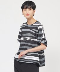 EVEX by KRIZIA/【カタログ掲載品】【接触冷感】【UV対策】【ウォッシャブル】コンチェロアニマルボーダーカットソー/508132703