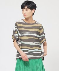 EVEX by KRIZIA/【カタログ掲載品】【接触冷感】【UV対策】【ウォッシャブル】コンチェロアニマルボーダーカットソー/508132703
