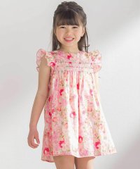 BeBe Petits Pois Vert/花柄スモッキングワンピース(95~150cm)/508144858