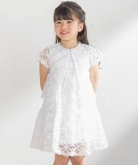 BeBe Petits Pois Vert/【お揃い】立体花レースのワンピース+ボレロ3点セット(95~150cm)/508144861