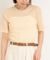 NOLLEY’S sophi/シアー配色トリミング半袖Tシャツ/508146604