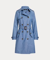 LAUREN RALPH LAUREN/ダブルブレステッド シャンブレー トレンチ コート/508148019