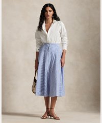 POLO RALPH LAUREN/ストライプド コットン シアサッカー スカート/508148042