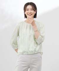 J.PRESS LADIES/【洗える】ランダムストライプ シアー プルオーバー カットソー/508148951