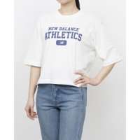 new balance/ニューバランス New Balance レディース 半袖Tシャツ ショートスリーブTシャツヘリテージリラックスド WT51530 (ホワイト)/508149260