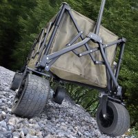 BUNDOK/バンドック BUNDOK キャリーワゴンEX/BD－374/アウトドアワゴン キャリーワゴン キャリーカート 台車 荷台 大容量 折りたたみ ブレーキ付き 背面/508149431