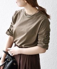 SHIPS any WOMEN/《一部追加予約》SHIPS any:〈UVカット/接触冷感/吸水速乾/洗濯機可能〉USAコットン ギャザー TEE/508149616