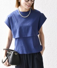 SHIPS any WOMEN/SHIPS any:〈接触冷感/汗染み防止加工/洗濯機可能〉レイヤード フレンチスリーブ TEE/508149618