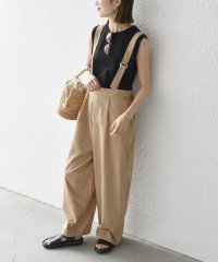 SHIPS any WOMEN/SHIPS any:〈洗濯機可能〉ドロスト ワイド サロペット × ノースリーブ TEE セット/508149620