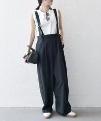 SHIPS any WOMEN/SHIPS any:〈洗濯機可能〉ドロスト ワイド サロペット × ノースリーブ TEE セット/508149620
