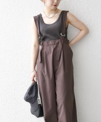 SHIPS any WOMEN/SHIPS any:〈洗濯機可能〉ドロスト ワイド サロペット × ノースリーブ TEE セット/508149620