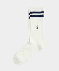 POLO RALPH LAUREN/ストライプドカフ コットンブレンド クルー ソックス/508149935
